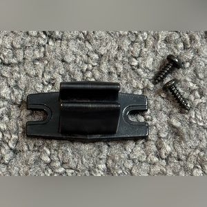 Black Bracket with Screws Vintage Metal